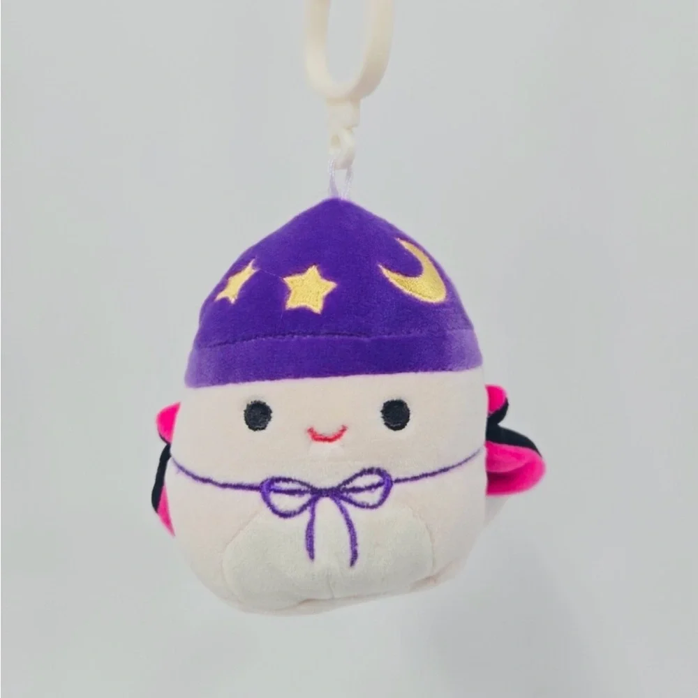 5” Squishmallows Carina The Mushroom In Her Vampire Costume & Plush Clip Set-NWT